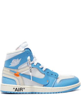 Nikee Off Whitee X Ai Jordan 1 Retro High OG UNC 377