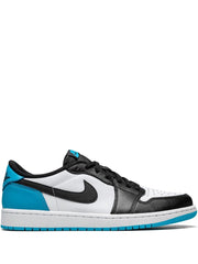 nikee air jordan 1 low og black and dark powder blue unc