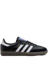 ADIDASS women samba black white leather suede fixe