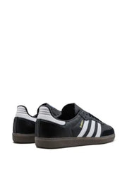 ADIDASS women samba black white leather suede fixe