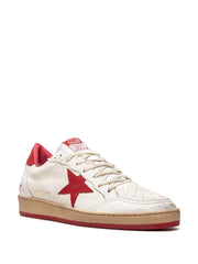 GOLDEN GOOSE BALL STAR LOW WHITE RED FIX