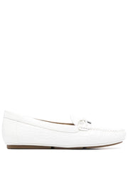 Louiss Vuitton Monogram Moccasin Loafer white
