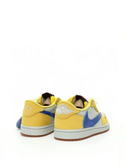 Nikee Jordan 1 Retro Low OG X Travis Scott Canary Suede