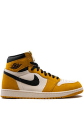 Nikee Air Jordan 1 High Retro OG Yellow Ocher Black Semi Ua