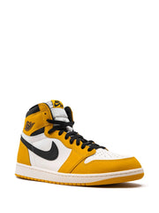 Nikee Air Jordan 1 High Retro OG Yellow Ocher Black Semi Ua