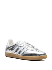 Adidass Samba OG Silver Metallic Cracked Leather