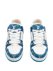 Louiss Vuitton Trainer Denim Blue With All Accessories 145
