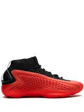 Adidass anthony edwards 1 ascent mid basketball shoes core black-orange 517 - 1