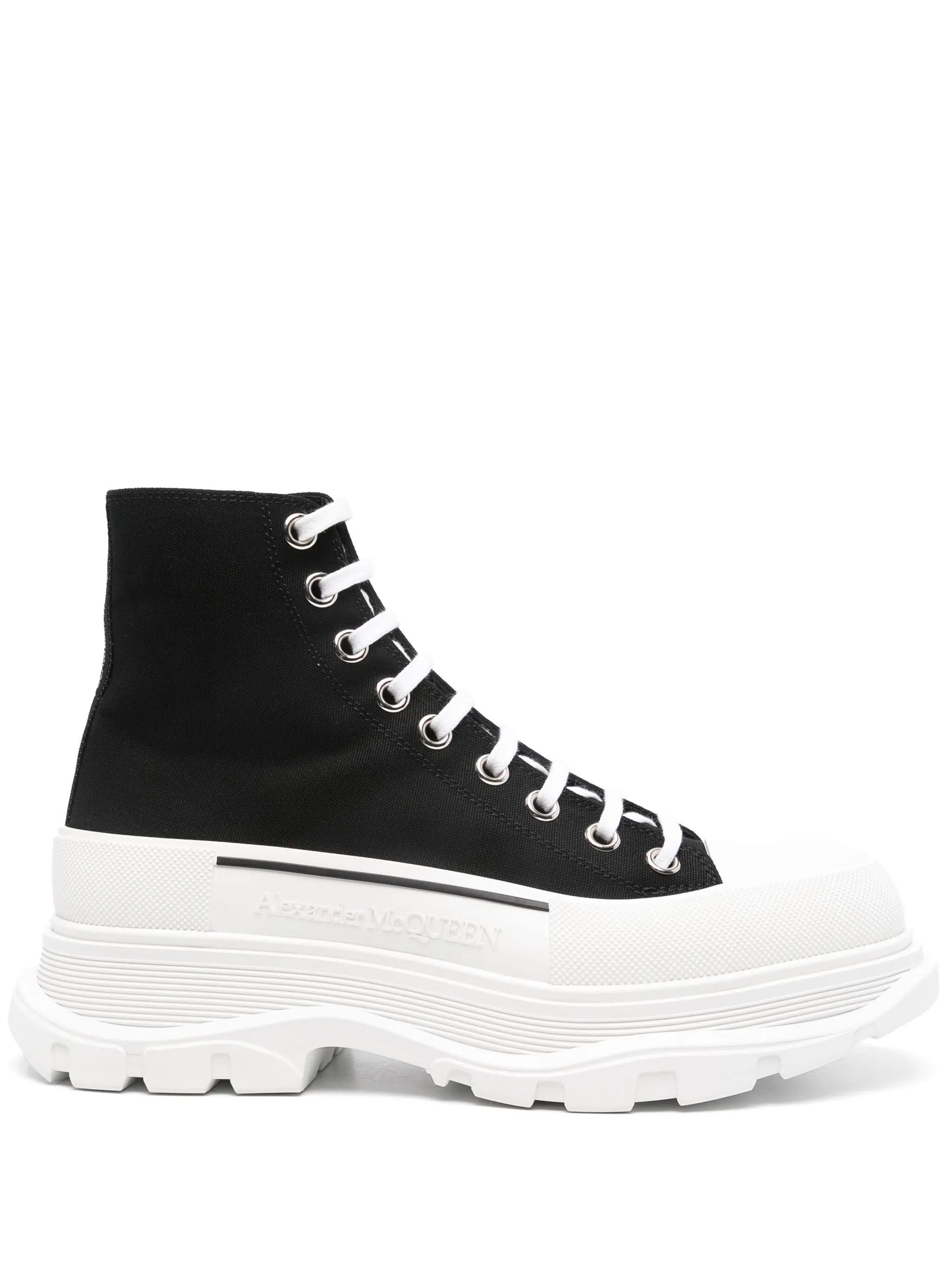 Alexander McQueen Tread Slick High Black White - 1