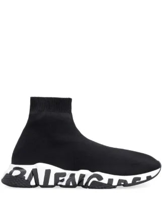 Balenciagaa_Speed_Runners_Graffiti_Black_White - 1