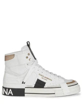 Dolce Gabbana Custom 2 Zer0 Panelled High Top White Black - 1