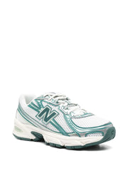 New Balancee 740 Trainers White Marsh Green Casual Shoes - 2