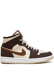 Nikee Air jordan 1 Mid Se Brown Basalt Oatmeal Semi Ua - 1
