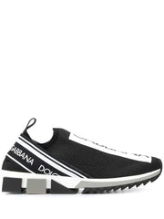 Dolce Gabbana Black White Slip On Sorrento Sneakers