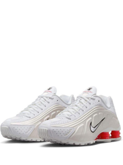 nikee Shox R4 White Red Phantom