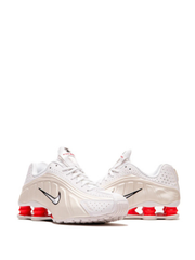 nikee Shox R4 White Red Phantom