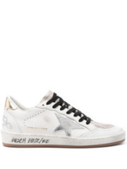 Golden Goose Ball Star Low White Silver