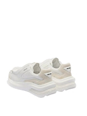 Pradaa Men Systeme Brushed Leather Sneakers