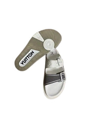 Louiss Vuitton Trainer slide white Gray