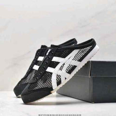 Onitsukaa Tiger Mexico 66 Sabot Half Cut Black White