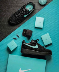 Nikee Airforce 1 Low Tiffany Black Semi UA 1408
