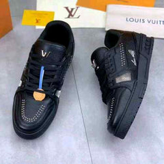 louiss vuitton LV Trainer Black Calf Leather 512