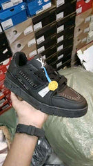 louiss vuitton LV Trainer Black Calf Leather 512