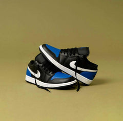 Nikke Air Jordan 1 Low Black Royal Toe