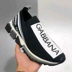 Dolcee & Gabbanaa Black White Slip on Sorrennto 5001