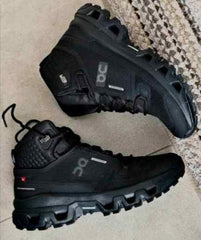 On Cloudrock Waterproof Mid Hiking Boots - Black