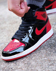Nikee Air Jordan Retro 1 Bred Patent Semi UA