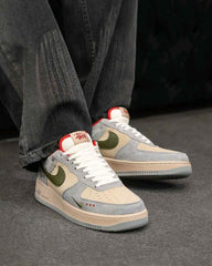 Nikee AirForce 1 X Stussy Grey Red