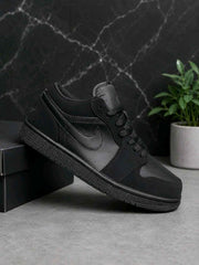 Nikkee Air Jordan 1 Low Triple Black 6063