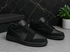Nikkee Air Jordan 1 Low Triple Black 6063