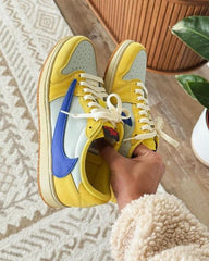 Air Jordan 1 low x Travis Scott Canary Semi Ua
