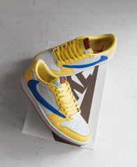 Air Jordan 1 low x Travis Scott Canary Semi Ua