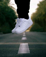 Nikke Airforce 1 White Pure Leather White With dust bag 1884