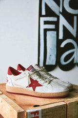 Golden Goose Ball Star Low White Red 2504