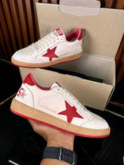 Golden Goose Ball Star Low White Red 2504