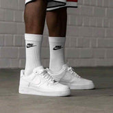 Nikee Airforce 1 White Pure Leather Heavy Quality (With Dust Bag Bill Carry Bag 1 Complementary Bottle Lace)_1068