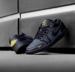 NIKKE AIR JORDAN 1 LOW SE BLACK ANTHRACITE TOUR YELLOW FIX