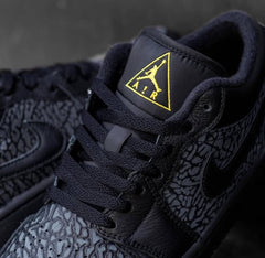 NIKKE AIR JORDAN 1 LOW SE BLACK ANTHRACITE TOUR YELLOW FIX
