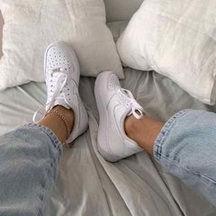 Nikkee Airforce 1 milky white pure leather For Womens