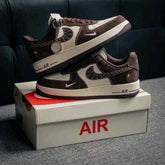 Bape x Nikee Airforce 1 Beige Brown 1st Leather
