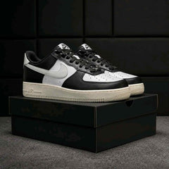 Nikee Airforce 1 07 Low White Light Silver Coconut Milk Black 2612