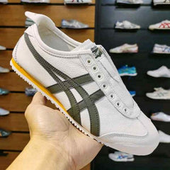 Onitsukaa Tigerr Mexico 66 Slip On Leather Cream Olive 1186