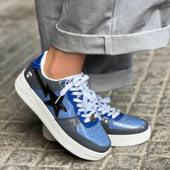 A Bathing Ape Bape Sta Low Grey Blue fix
