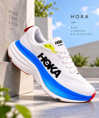Hoka One One Bondi 8 Blanc De Blanc Virtual Blue 6206