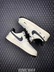 Nikee Airforce 1 07 Low Violent Bear Joint Linen Beige Black Sneaker