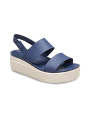 Croccss Brooklyn Slingback Low Wedge Sandals For Her Navy